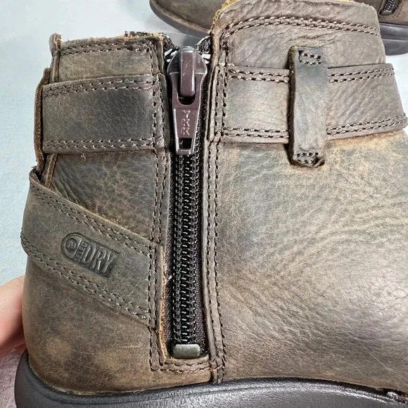 Merrell Andover Bluff Brown Waterproof Leather Ankle Boots Buckle Zip J17484 6